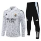 2024-25 RMA White Half Pull Tracksuit (半拉链)(印花)