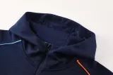 2024-25 Marseille Royal blue Hoodie Jacket Tracksuit #01