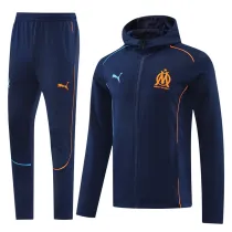 2024-25 Marseille Royal blue Hoodie Jacket Tracksuit #01