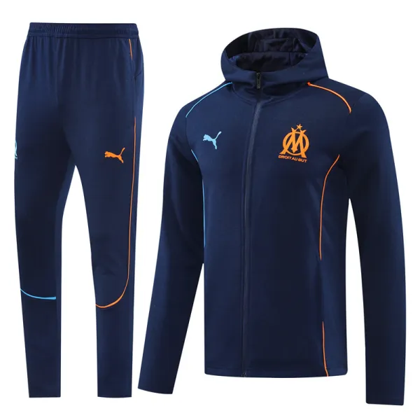 2024-25 Marseille Royal blue Hoodie Jacket Tracksuit #01