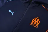 2024-25 Marseille Royal blue Hoodie Jacket Tracksuit #01