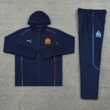 2024-25 Marseille Royal blue Hoodie Jacket Tracksuit #01