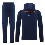 2024-25 Marseille Royal blue Hoodie Jacket Tracksuit #01