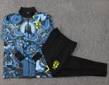 2024-25 Brazil Gray Blue Jacket Tracksuit #A814(喷墨)