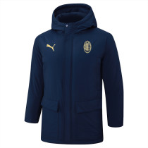 2024-25 ACM Royal Blue Hooded Windbreaker Fabric Cotton Coat #G257(黄标)
