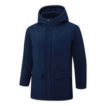 2024-25 Royal Blue Hooded Windbreaker Fabric Cotton Coat #G263光板