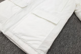 2024-25 ACM White Hooded Windbreaker Fabric Cotton Coat #G256(红标)