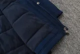 2024-25 Man City Royal Blue Hooded Windbreaker Fabric Cotton Coat #G239(白彪标)