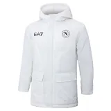 2024-25 Napoli White Hooded Windbreaker Fabric Cotton Coat #G237