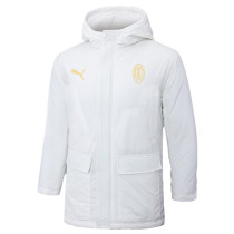 2024-25 ACM White Hooded Windbreaker Fabric Cotton Coat #G255(黄标)