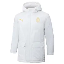 2024-25 ACM White Hooded Windbreaker Fabric Cotton Coat #G255(黄标)