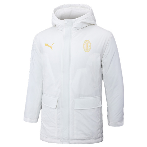 2024-25 ACM White Hooded Windbreaker Fabric Cotton Coat #G255(黄标)