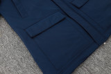 2024-25 Palmeiras Royal Blue Hooded Windbreaker Fabric Cotton Coat #G234