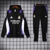 2024-25 RMA Black Hoodie Tracksuit (卫衣套装)