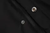 2024-25 Black Hooded Windbreaker Fabric Cotton Coat #G264光板