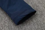 2024-25 Man City Royal Blue Hooded Windbreaker Fabric Cotton Coat #G239(白彪标)