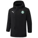 2024-25 Palmeiras Black Hooded Windbreaker Fabric Cotton Coat #G236