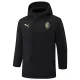 2024-25 ACM Black Hooded Windbreaker Fabric Cotton Coat #G253(黄标)