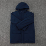 2024-25 Sao Paulo Royal Blue Hooded Windbreaker Fabric Cotton Coat #G259