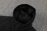 2024-25 Black Hooded Windbreaker Fabric Cotton Coat #G264光板
