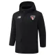 2024-25 Sao Paulo Black Hooded Windbreaker Fabric Cotton Coat #G261