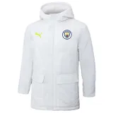 2024-25 Man City White Hooded Windbreaker Fabric Cotton Coat #G240(绿彪标)