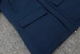 2024-25 Man City Royal Blue Hooded Windbreaker Fabric Cotton Coat #G239(白彪标)