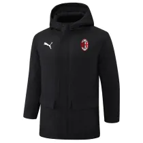 2024-25 ACM Black Hooded Windbreaker Fabric Cotton Coat #G254(红标)