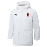 2024-25 ACM White Hooded Windbreaker Fabric Cotton Coat #G256(红标)