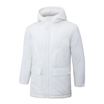 2024-25 White Hooded Windbreaker Fabric Cotton Coat #G262光板