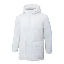 2024-25 White Hooded Windbreaker Fabric Cotton Coat #G262光板