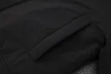 2024-25 Black Hooded Windbreaker Fabric Cotton Coat #G264光板