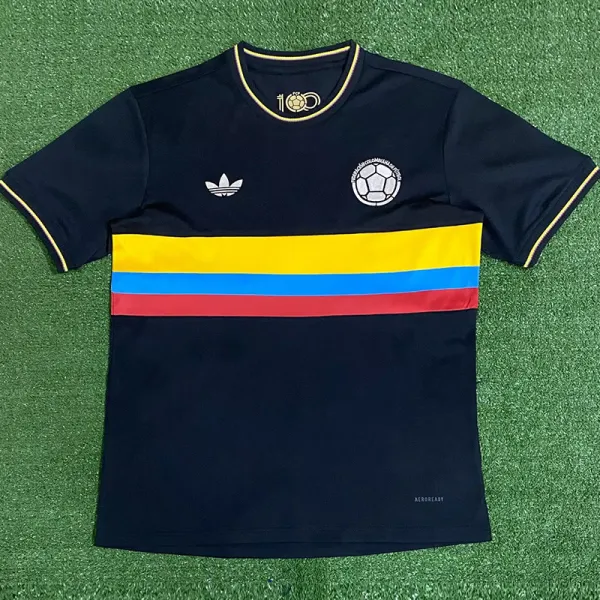 2024 Colombia Black 100th Anniversary Fans Soccer Jersey
