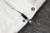 2024-25 Man City White Hooded Windbreaker Fabric Cotton Coat #G241(蓝彪标)