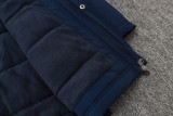 2024-25 Royal Blue Hooded Windbreaker Fabric Cotton Coat #G263光板