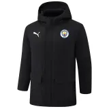 2024-25 Man City Black Hooded Windbreaker Fabric Cotton Coat #G243(白彪标)