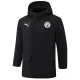 2024-25 Man City Black Hooded Windbreaker Fabric Cotton Coat #G243(白彪标)