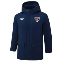 2024-25 Sao Paulo Royal Blue Hooded Windbreaker Fabric Cotton Coat #G259