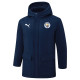 2024-25 Man City Royal Blue Hooded Windbreaker Fabric Cotton Coat #G239(白彪标)