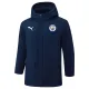 2024-25 Man City Royal Blue Hooded Windbreaker Fabric Cotton Coat #G239(白彪标)