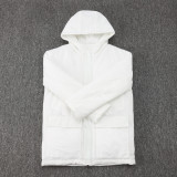 2024-25 Man City White Hooded Windbreaker Fabric Cotton Coat #G240(绿彪标)