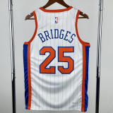 2024-25 KNICKS BRIDGES #25 White City Edition Top Quality Hot Pressing NBA Jersey