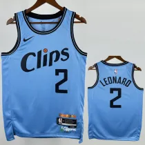 2024-25 Clippers LEONARD #2 Blue City Edition Top Quality Hot Pressing NBA Jersey
