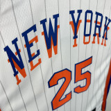 2024-25 KNICKS BRIDGES #25 White City Edition Top Quality Hot Pressing NBA Jersey