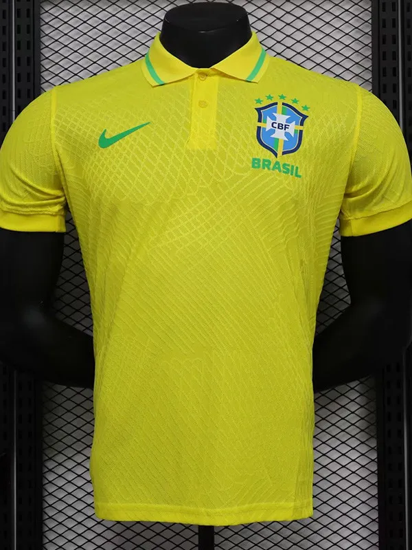 2024-25 Brazil Yellow Special Edition Player Version Soccer Jersey (有领)