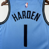 2024-25 Clippers HARDEN #1 Blue City Edition Top Quality Hot Pressing NBA Jersey