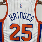 2024-25 KNICKS BRIDGES #25 White City Edition Top Quality Hot Pressing NBA Jersey