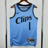2024-25 Clippers HARDEN #1 Blue City Edition Top Quality Hot Pressing NBA Jersey