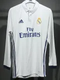 2016-2017 RMA Home Player Version 长袖球员 Long Sleeve Retro Soccer Jersey
