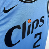 2024-25 Clippers LEONARD #2 Blue City Edition Top Quality Hot Pressing NBA Jersey